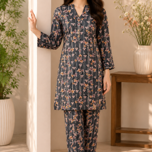 Charcoal Bloom Co-Ord Set