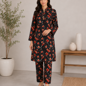 Mid-night Blossom Floral Co-ord Set