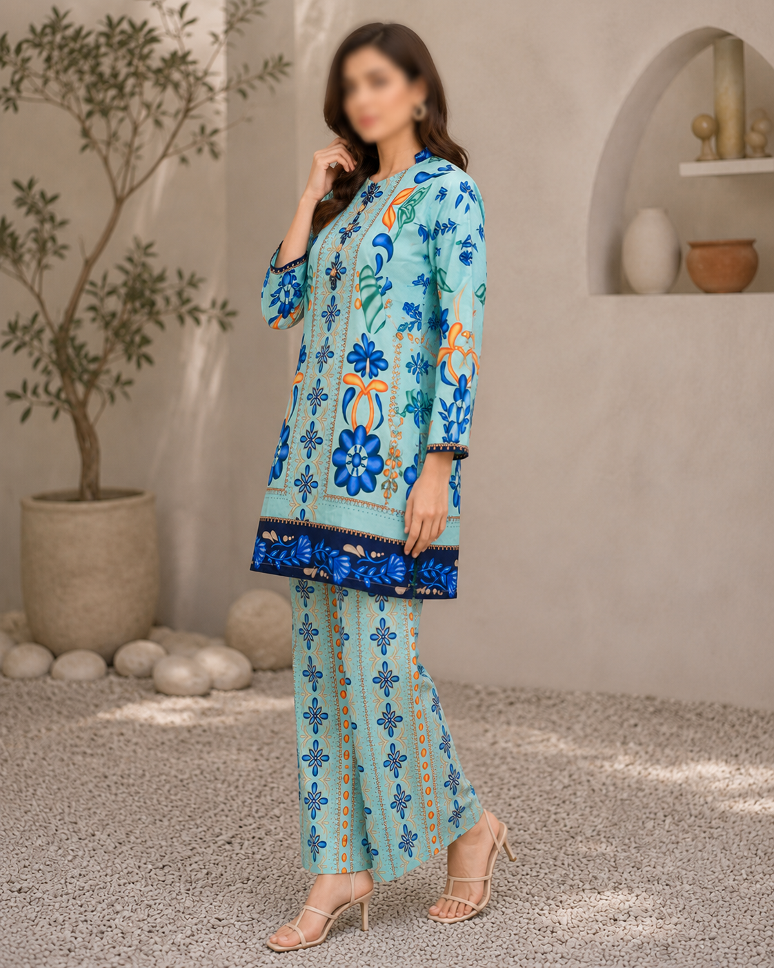 Aqua Bloom Co-Ord Set - Image 2