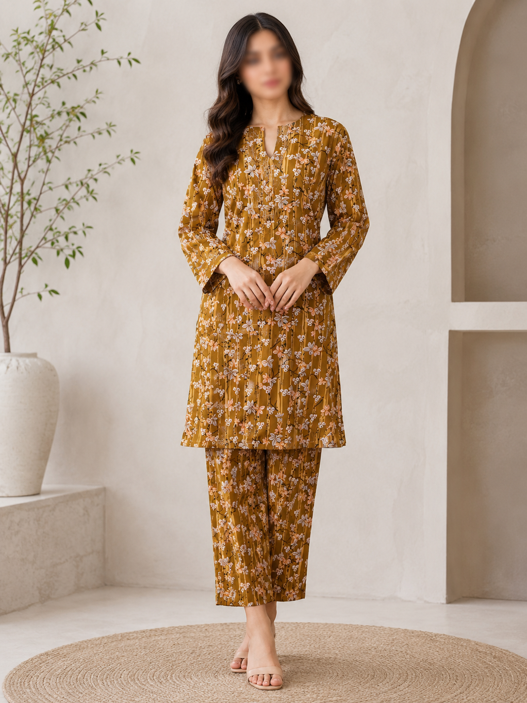 Golden Blossom Co-Ord Set
