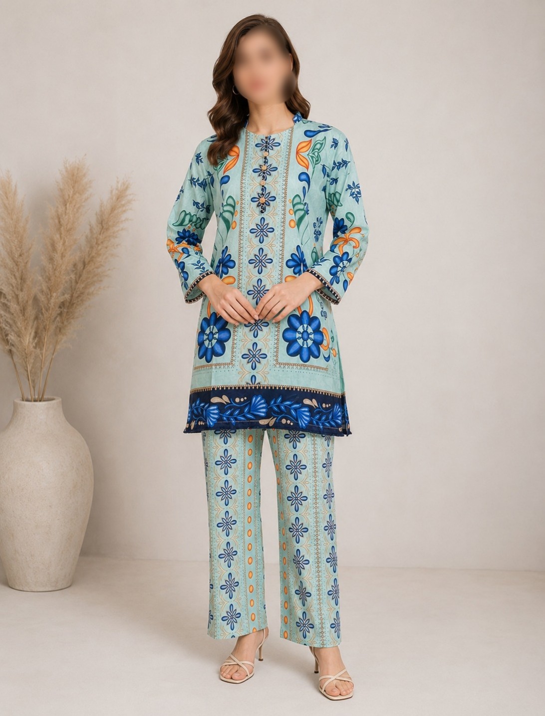 Aqua Bloom Co-Ord Set