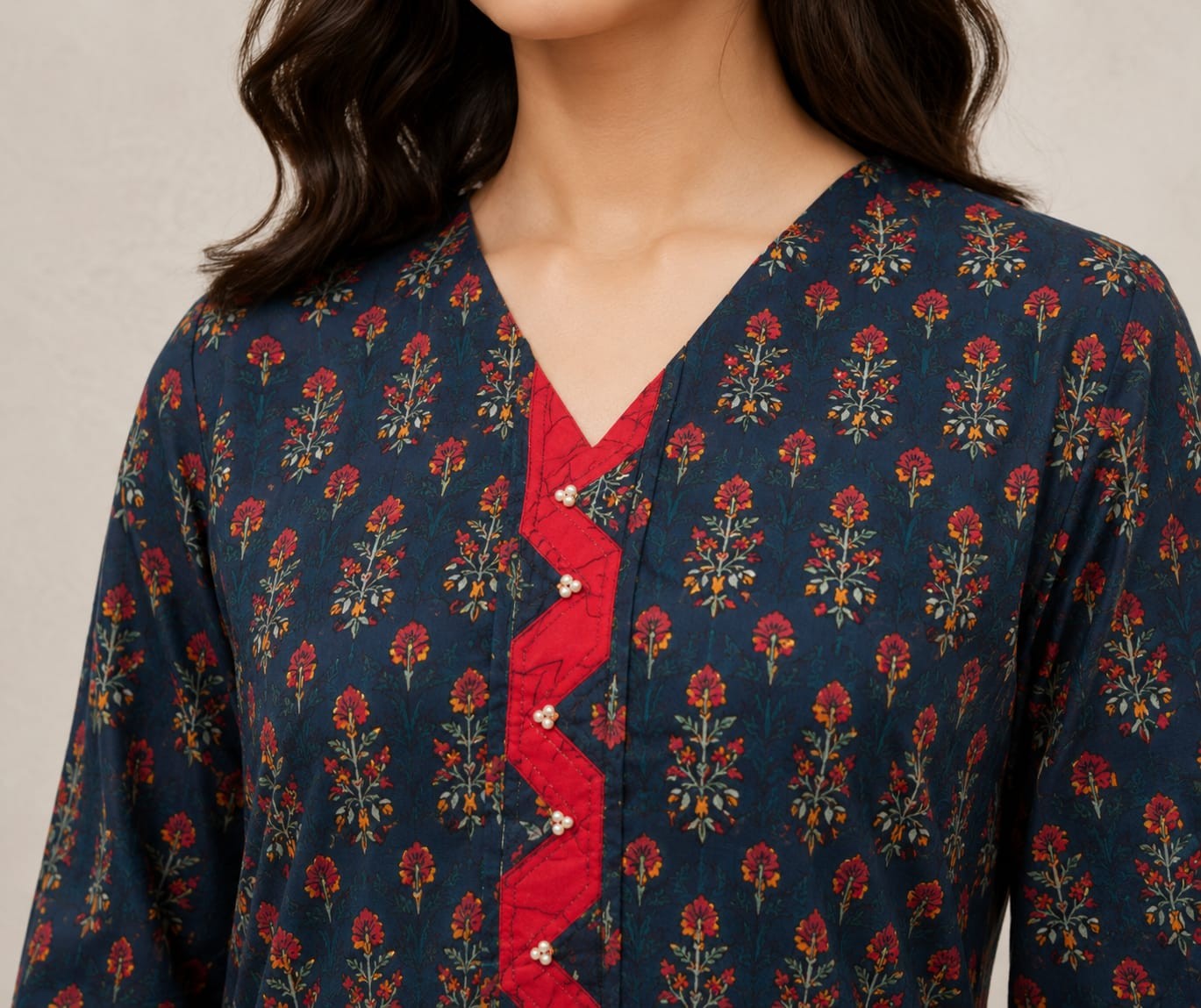 Midnight Bloom Kurti - Image 3