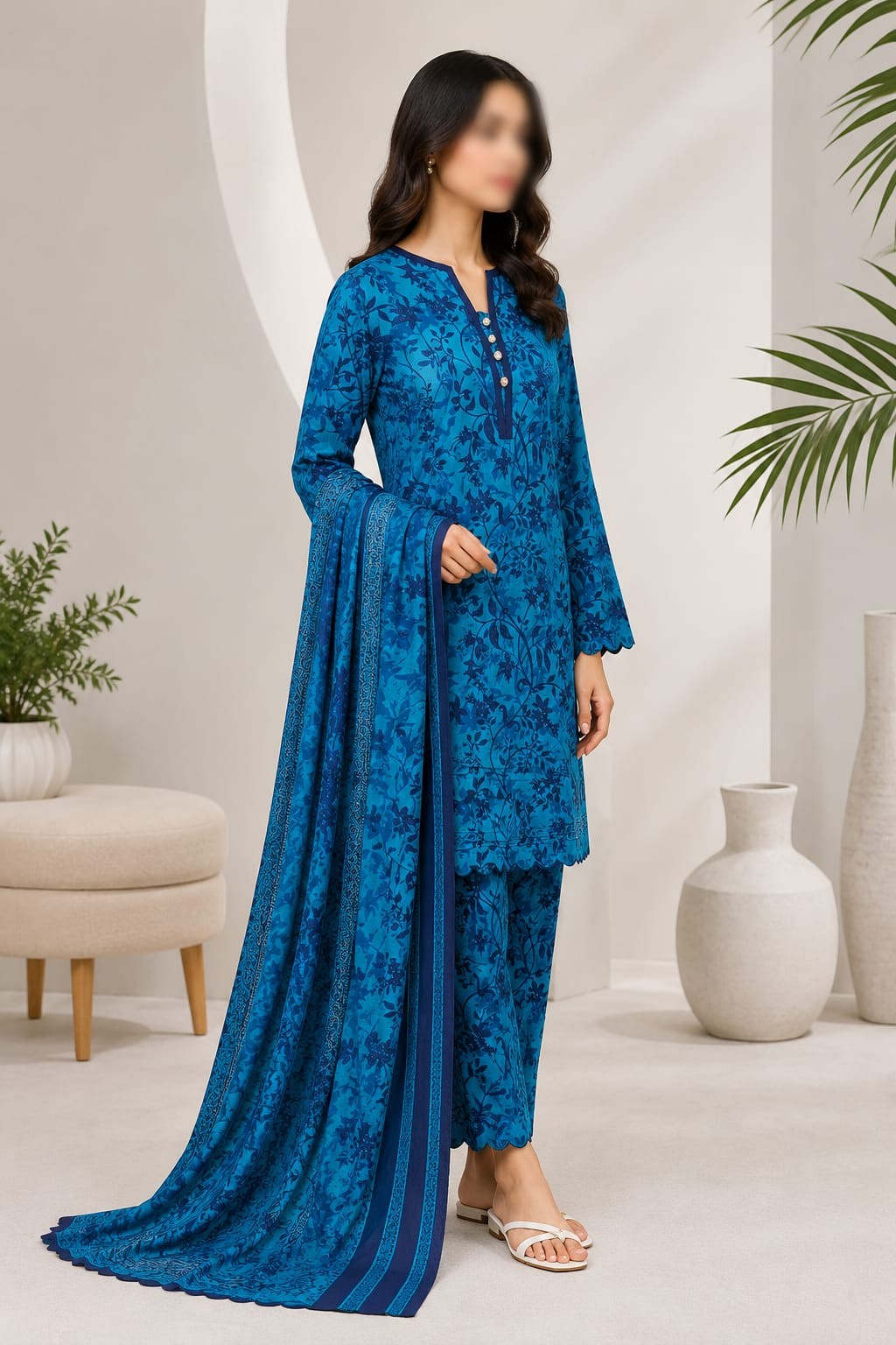 Gardenia Lawn Suit